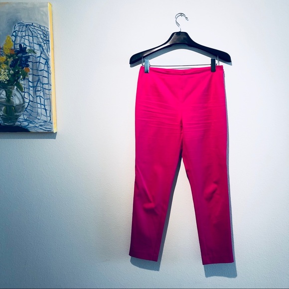Fuschia Pink Skinny High-Rise Ankle Pants - Picture 4 of 8